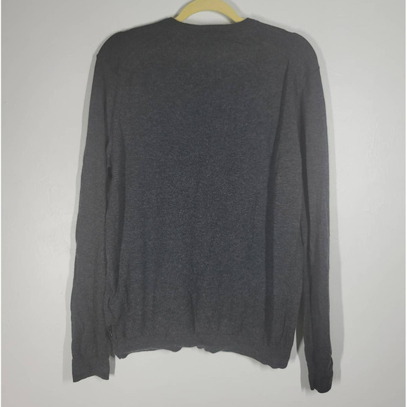 Ted Baker London Cashguy Sweater Size 5 V-Neck Long Sleeve Gray Wool Silk Blend - Picture 3 of 7